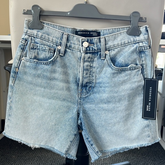 Veronica Beard Jeans Denim Short Size 25/0 pebble stone - Picture 16 of 16